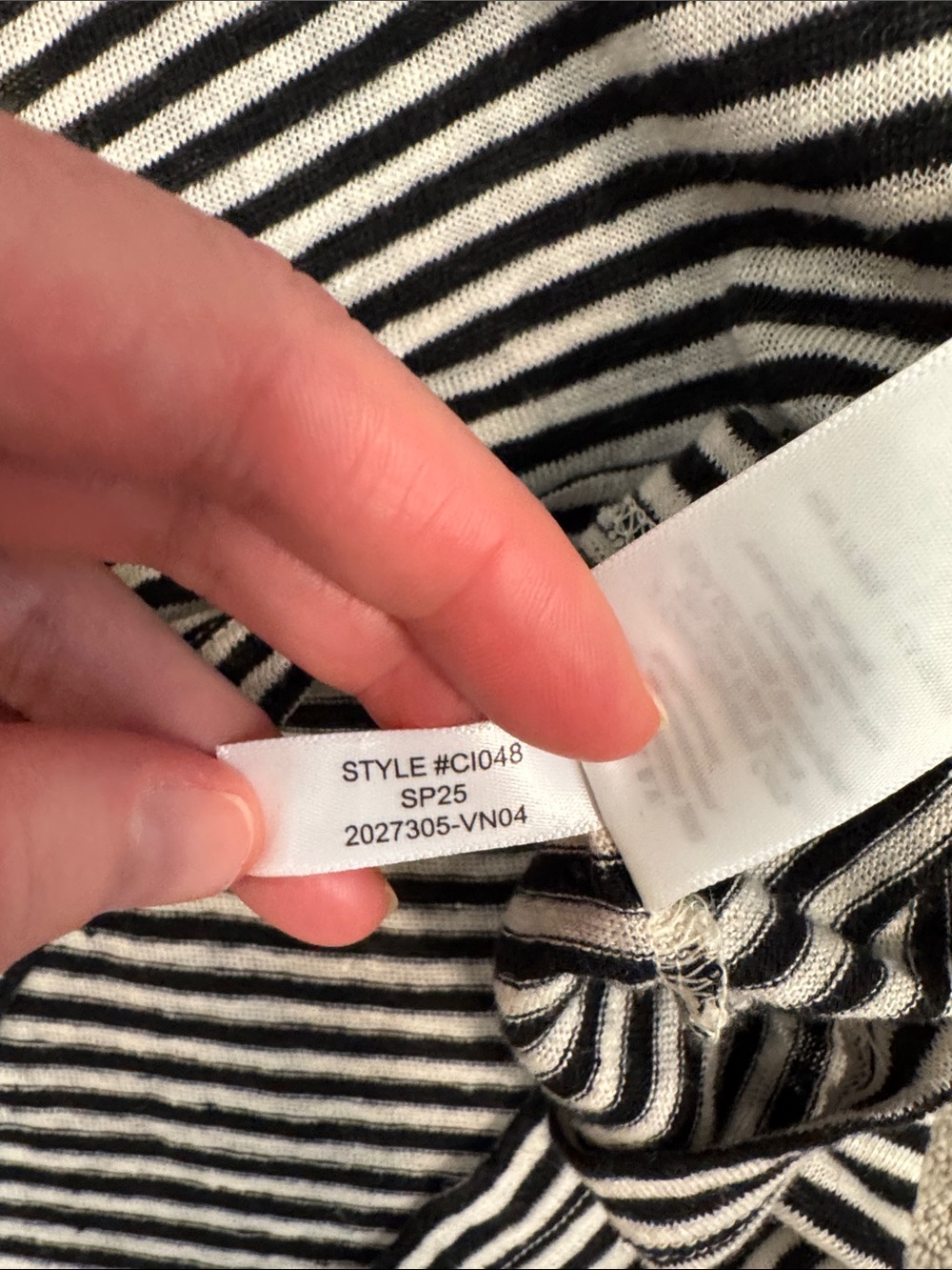 J. Crew Relaxed Linen Long Sleeve Stripe Tee Size Small - Picture 7 of 8